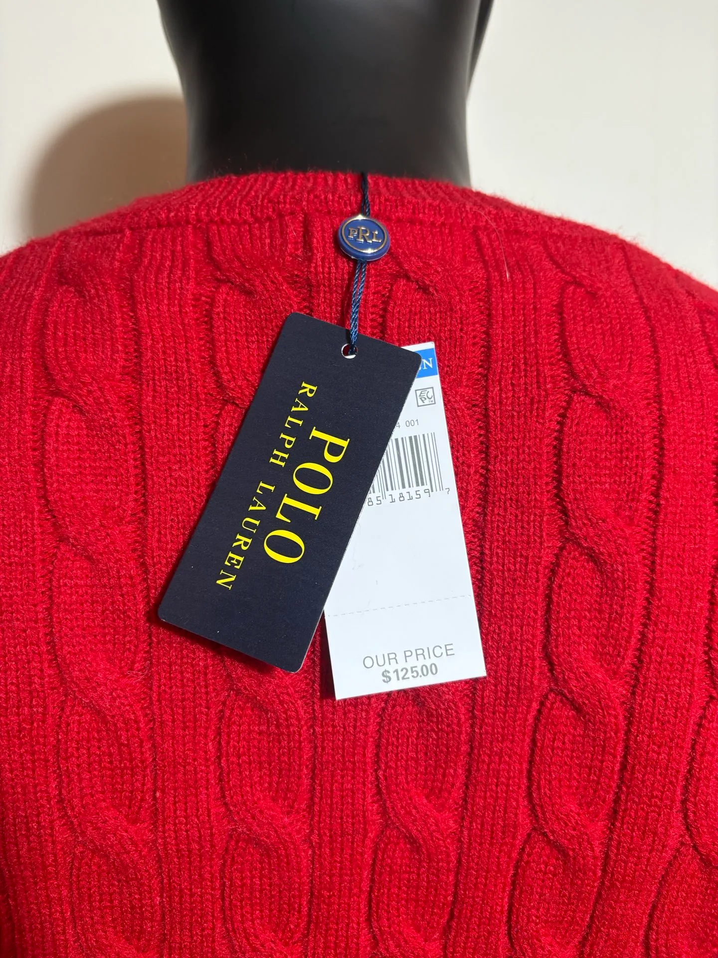 P190 000010 #FF2223 Polo Ralph Lauren solid cable knitted sweater brown Size: S-XXL